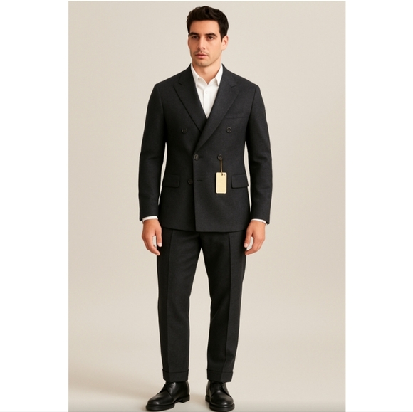 Banana Republic Faux Denim Jacket/blazer And Pant Suit Set...